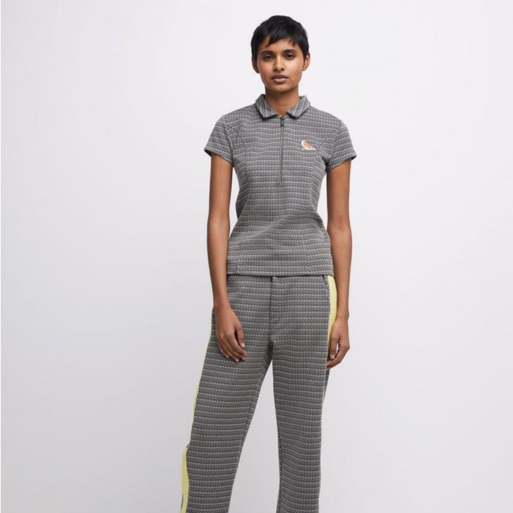Maison Kitsune Fitted Zipped Polo